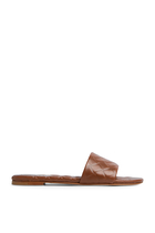 Amy Flat Leather Mules